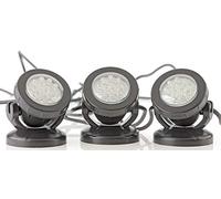 Pontec 57520 PondoStar LED Set de 3 - 3x50x70 mm, Noir
