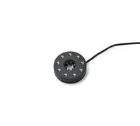 Pontec PondoStar Anneau LED Compact Noir - Éclairage sous-Marin (IP68), LED Blanc Chaud, étang, Jardin, Anneau Lumineux pour Jeux d'eau