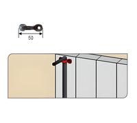 Pontet à visser cataphorèse pour espagnolette TORBEL - 740084