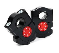 pontet de Guidon Kit D'adaptateurs De Rehausse Guidon pour Kawasaki ER6F, ER6N, Z900RS D'adaptateur Montage Pince Moto Riser Rehausseurs(Noir 1)
