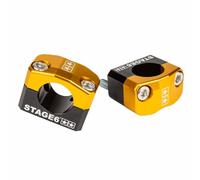 Pontet de guidon universel stage 6 alu cnc adaptateur diam 28,6 mm noir-jaune (p