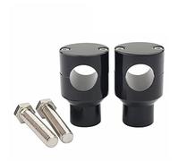 Pontet Guidon 2 2mm 25mm Kit de serrage support guidon moto for 1 '7/8 "Barres poignée universelle(25mm Black)