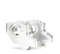 Pontet Guidon 7/8 "22mm Compensation de guidon Consoles relevé Risers montage recueillis(Gloss Silver)