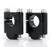 Pontet Guidon Élévateurs de guidon de 22mm, pinces de montage for moto en aluminium CNC(Black Riser 30mm)
