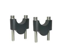 Pontet Guidon Rehausseurs de montage guidon adaptés au moto en aluminium CNC 22mm 7/8"(22mm Black)