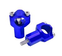 Pontet Guidon Support de pince barre montage guidon CNC moto 55mm(Blue)