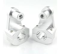 Pontet Rehausse pour Suzuki DRZ 400 DRZ 650 Toute L'année 7/8 "22mm Élévateurs De Guidon Poignée De Moto Pinces De Barre De Graisse en Aluminium Moto Rehausseurs Guidon (Color : Silver)