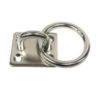 Pontet sur Platine INOX 316 Ronde 35x40mm avec Anneau Mobile