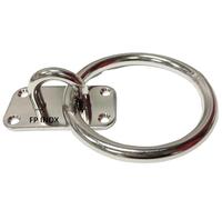 Pontet Sur Platine Rectangulaire 40x71mm avec Anneau Diamètre Fil 10mm inox A2