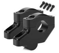 Pontets Guidon Moto pour rehausseurs de Guidon de Moto décalés de 1" 25,4 mm, Extension de rehausseur de Guidon Standard, Accessoire Rehausseur Guidon(Noir)