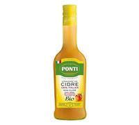 PONTI Vinaigre de cidre bio non filtré 500ml - Riche en saveurs et bienfaits pour la santé - Avec Mère du vinaigre - Idéal pour assaisonner vos plats et - Lot De 3 - Vendu Par Lot