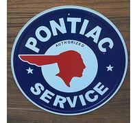 Pontiac Plaque en métal vintage décorative pour garage 20,3 x 30,5 cm