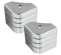 Ponton Corner Caps, 2pcs Aluminium Heavy Dutk Dock Corner Pumper, 3-1/8 à 3- / 16 Pouces de Hauteur pour Le Bateau, Le Quai, la Structure Marine