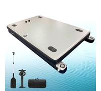 Ponton De Pêche Gonflable - Capacité 200 Kg/400 Kg, Bateau Pneumatique Pêche, Prêt pour Moteur 12V (Optionnel), Connexion Multi-Pontons, Plateforme Aquatique (Nomotor,2.5M)