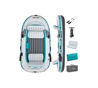 Ponton gonflable Bestway Adventure X4 pour 4 personnes - kit complet avec rames, pompe, sièges gonflables et fixation moteur
