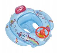 Ponton Gonflable Pour Enfants Matelas Bateau Véhicule Avec Volant Klaxon Roue