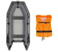 Ponton Kolibri KM-330 z pełną podłogą - Dark Grey + Kamizelka ratunkowa Olimp Standard 100N - zestaw XS