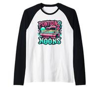 Pontons and High Noons Funny Summer Boat Meme Manche Raglan