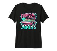 Pontons and High Noons Funny Summer Boat Meme T-Shirt Haut de Gamme