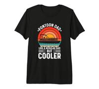 Pontoon Dad Like A Regular Dad But Cooler for Fathers Day T-Shirt Haut de Gamme