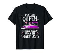 Pontoon Queen Classy Sassy and Little Smart Assy T-Shirt Graphique avec Valeur, Homme, Noir, M