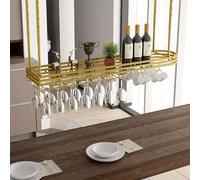Ponts à vin à vin Modernes en métal pour Le Bar à Domicile, Porte-greffes en Verre de Bouteille de vin Suspendu, Porte-Bouteilles de vins de café, étagères de Rangement flottantes Tasses de vin