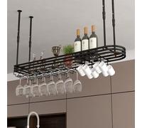 Ponts à vin à vin Modernes en métal pour Le Bar à Domicile, Porte-greffes en Verre de Bouteille de vin Suspendu, Porte-Bouteilles de vins de café, étagères de Rangement flottantes Tasses de vin