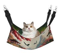 Ponts de pierre, bassins de lotus et cascades, hamac imprimé pour animal domestique, hamac de couchage pour chats, lapins, furets, chiots, petits animaux