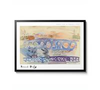 Ponts sur la Tamise par Raoul Dufy Poster vintage Fauvisme Paysage Aquarelle London Tamise River Décoration murale Idée cadeau Archival Mat A2 (encadré) - 59,4 x 42 cm