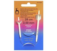 Pony Aiguilles à tricoter circulaires fixes - 28 cm x 3,50 mm