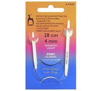Pony Aiguilles à tricoter circulaires fixes - 28 cm x 4 mm