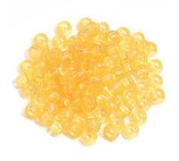 Pony Beads Lot de 2 000 perles acryliques colorées à grand trou pour loisirs créatifs Bracelet Collier 6 x 9 mm Jaune
