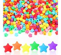 Pony Beads Lot de 5000 perles intercalaires en forme d'étoile à grand trou pour bricolage