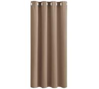 PONY DANCE Rideau de Fenêtre - Rideaux et Draperies Occultants à Oeillets Panneau Isolation Thermique pour des Travailleurs de Nuit, Largeur 132 x Hauteur 137cm, 1 PC, Taupe Marron