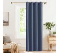 PONY DANCE Rideau Fenetre Salon - Rideaux Occultant 140x240 à Oeillets | Décoration de Porte Maison Chambre, Isolation Thermique anti Chaleur et UV, Largeur 140 x Hauteur 240cm, 1 PC, Bleu Brume