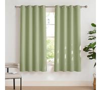 PONY DANCE Rideau Occultant a Oeillets de Fenêtre Isolation Thermique et Draperies Lumineux Bloquer Economie D'énergie Prêt à Poser, L 140 X H 175 cm, Vert Pomme, 2 Pcs