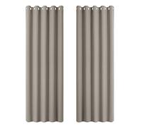 PONY DANCE Rideau Occultants - Décoration de Fenêtre Lumineux Isolation Thermique pour Chambre/ Draperies pour Travailleurs de Nuits, L 167 Sur H 228 cm, Sable, 1 Pair