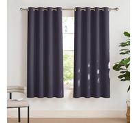 PONY DANCE Rideau Occultants Thermique Décoration de Fenêtre Draperies à Oeillets Isolation Lumineux Tissu Lourd pour Chambre, 140L X 175H cm, Violet Lavande, Lot de 2