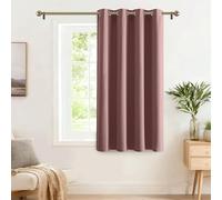 PONY DANCE Rideau pour Petite Fenetre - Occultant Thermique Lumiere Bloquer Isolation Chaleur pour Cuisine Chambre Maison, 132 Largeur et 90 cm Hauteur, 1 Pièce, Haricot Rouge