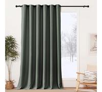 PONY DANCE Rideau Salon de Fenêtre - à Oeillets Lourd Décoration pour Chambre, Isolation Lumineux & Chaleur Prêt à Poser, Largeur 200 x Hauteur 245cm, Vert Gris, 1 PC