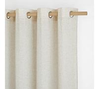 PONY DANCE Rideaux Lin - Rideau Voilage pour Petites Fenêtres, 140 cm Largeur sur 137 Hauteur, Apporter Une Lumière Douce à Votre Pièce, Decoration Maison Chambre Cuisine, Lot de 2