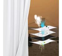 PONY DANCE Rideaux Occultant Blanc - Rideau Phonique Anti Bruit Isolant Thermique Anti Froid Acoustiques Anti Poussièr pour Maison Chambre Enfant/Adulte à Oeillets, 132 x 240cm, 2 Pcs