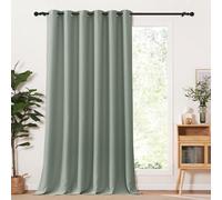 PONY DANCE Rideaux Occultant Thermique de Fenêtre Isolant Lumineux Anti Chaleur Froid Lumière Bloquer pour Chambre Tombé Lourd, 200 Largeur et 245 cm Hauteur, Sauge Vert, 1 Pièce