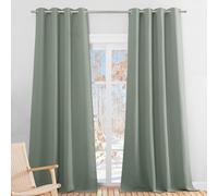 PONY DANCE Store occultant à œillets, lot de 2, W 140 x L 245 cm (W 55 x L 96 pouces), vert sauge