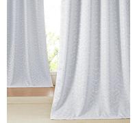 PONY DANCE Stores occultants imprimées sur film, œillets, 2 panneaux, L 140 x l 245 cm (L 55 x l 96 pouces), blanc gris