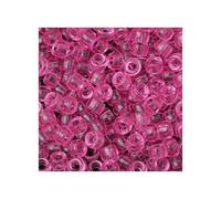 Pony Lot de 3 000 perles transparentes colorées à grand trou pour fabrication de bijoux, bracelets, cadeaux de loisirs créatifs, 6 x 9 mm (rose)