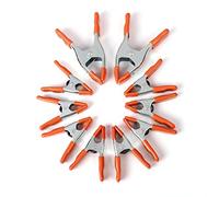 PONY Lot de Pinces à Ressort Métallique avec Extrémités en Caoutchouc Pinces de Serrage 25 mm et 50 mm 10 Pièces