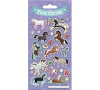 Pony Parade Autocollants réutilisables pour loisirs créatifs pour enfants et adultes | Réutilisables sur des surfaces non poreuses