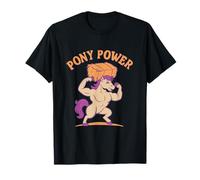 Pony Power Retro Horse Humour Equestrian Novelty T-Shirt