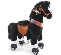 PonyCycle Authentique Cheval Monter sur des Jouets Trottinettes pour Enfants Taille 3 pour Les 3 à 4 Ans Ride sur Peluche Cheval Noir - Ux326